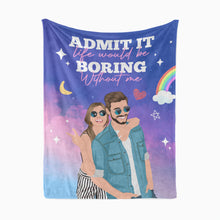 Load image into Gallery viewer, Funny husband and wife throw blanket personalized
