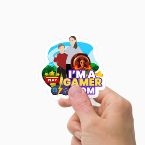 Gamer Mom Stickers Personalized