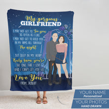 Load image into Gallery viewer, To My Girlfriend custom photo blanket personalized
