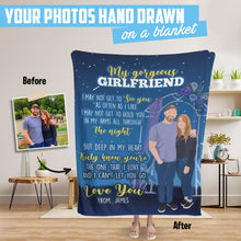 Load image into Gallery viewer, Fleece blanket personalized gift for girlfriend
