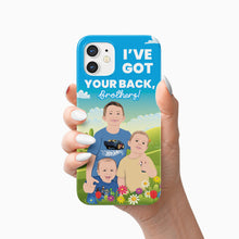 Load image into Gallery viewer, Got Your Back Brothers phone case personalized
