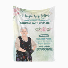 Load image into Gallery viewer, Grandma Grieve Not For Me personalized throw blanket
