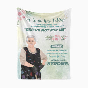 Grandma Grieve Not For Me personalized throw blanket