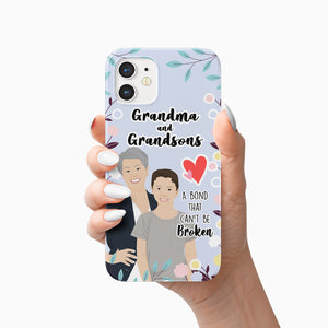Grandma and Grandson Phone Case Personalized
