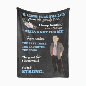 Grandpa Grieve Not For Me personalized throw blanket