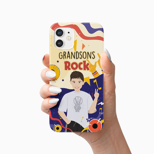 Grandsons Rock Phone Case Personalized