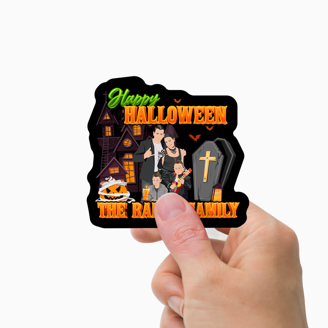 Halloween Family Sticker Stickers Personalized