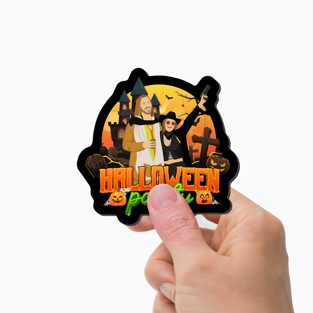 Halloween Party Magnet Personalized