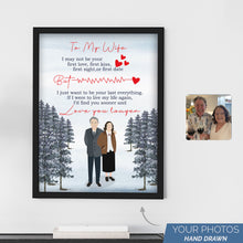 Load image into Gallery viewer, Hand Drawn Portraits Personalized Frame To My Wife
