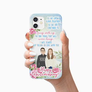 Happy Anniversary phone case personalized