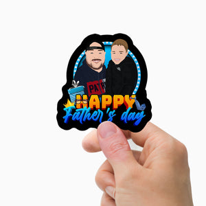 Happy Fathers Day Stickers Personalized