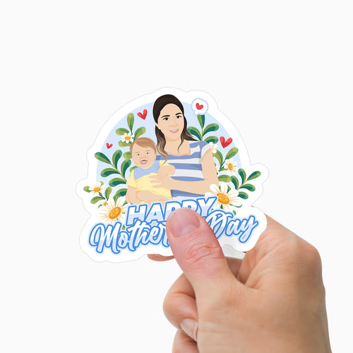 Happy Mothers Day Personalized Sticker