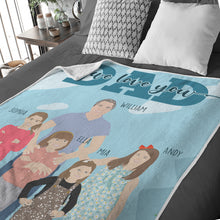 Load image into Gallery viewer, Happy father’s day fleece blanket personalized

