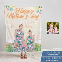 Load image into Gallery viewer, Happy mother&#39;s day personalized blanket
