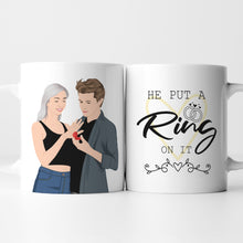 Load image into Gallery viewer, He Put A Ring On It Personalized Coffee Mug
