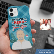 Load image into Gallery viewer, Hero Grandpa cell phone case personalized
