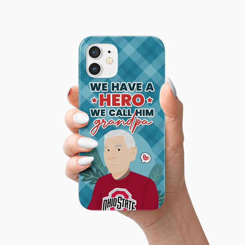 Hero Grandpa phone case personalized