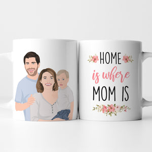Home Is Where Mom Is Personalized Mug