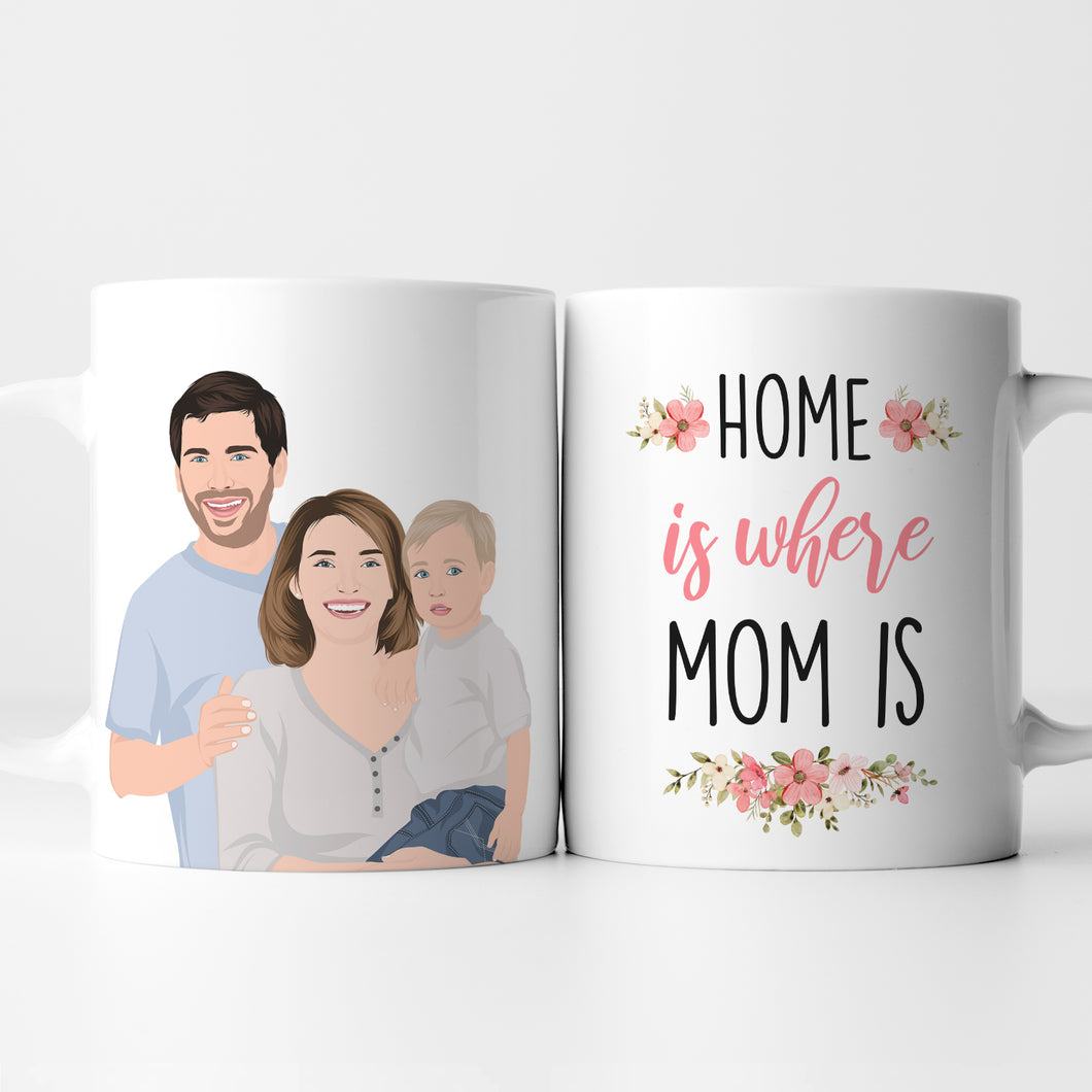 Home Is Where Mom Is Personalized Mug