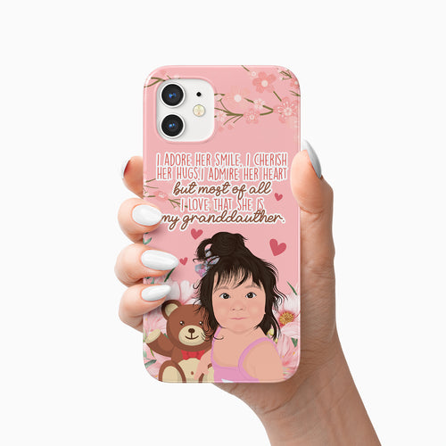 I Cherish My Granddaughter Phone Case Personalized