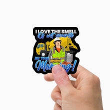 Load image into Gallery viewer, I Love the Smell of Concrete in The Morning Stickers Personalized
