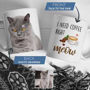 I Need Coffee Right Meow Mug Personalisable Mug
