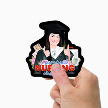 Load image into Gallery viewer, I Survived Nursing Class of Year Sticker Personalized
