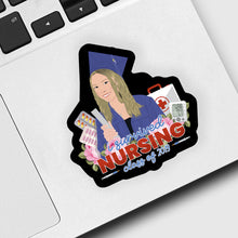 Load image into Gallery viewer, I Survived Nursing Class of Year Sticker designs customize for a personal touch
