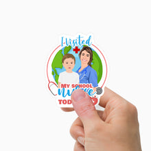 Load image into Gallery viewer, I Visited My School Nurse Sticker Personalized

