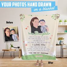 Load image into Gallery viewer, Love Mom to Daughter throw blanket personalized
