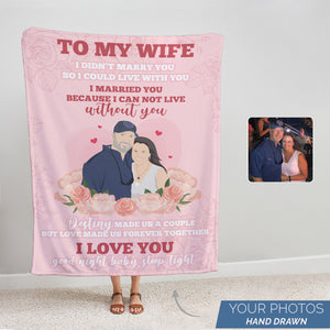 Lovely Personalized Blanket to My Wife