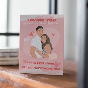 Loving You Valentines Day Card Sticker designs customize for a personal touch