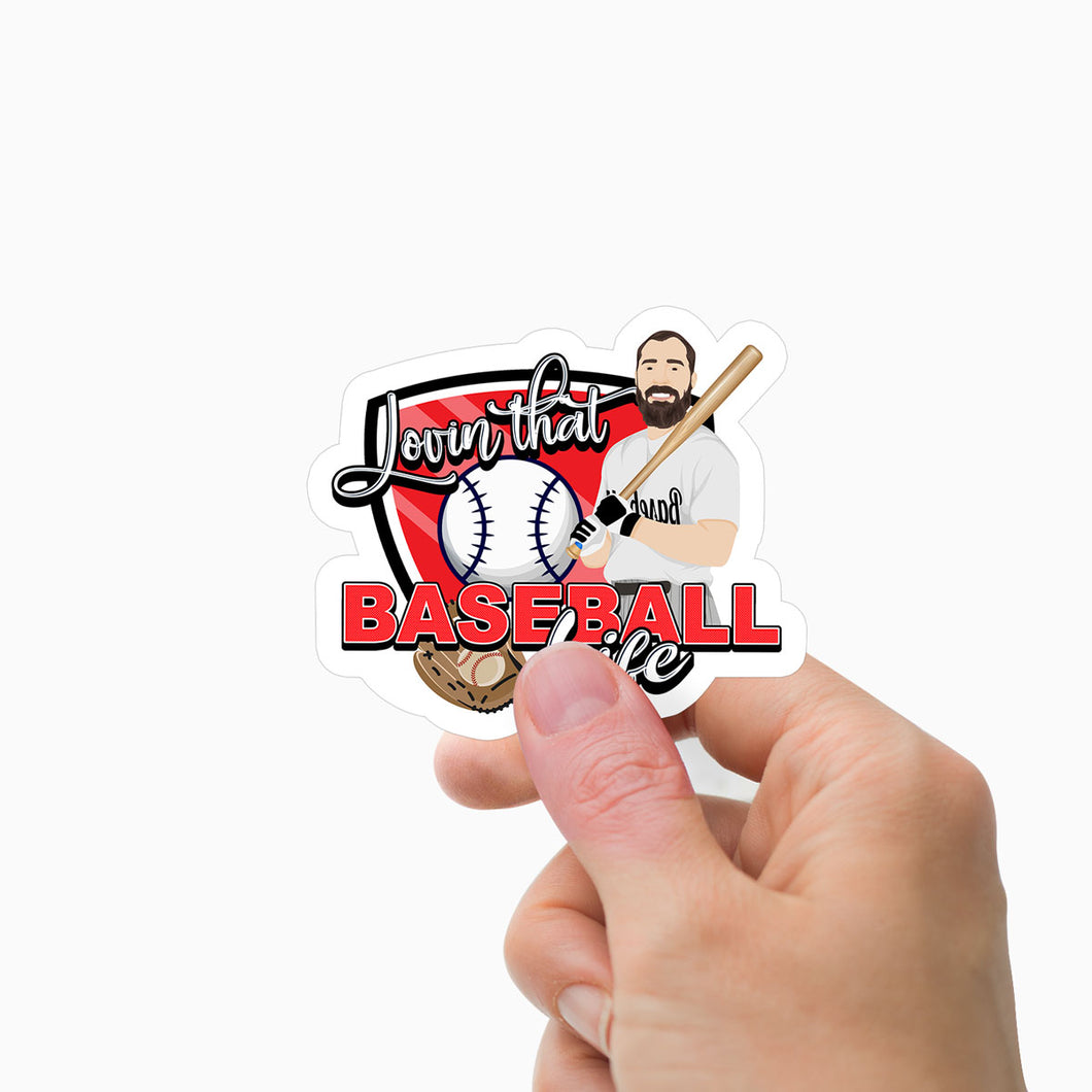 Loving that Baseball Life Stickers Personalized