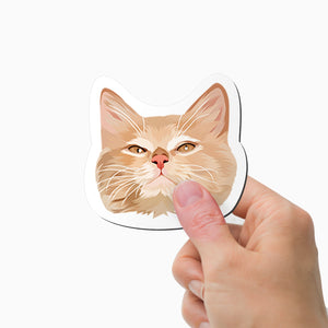 Custom Printed Cat Face Magnets