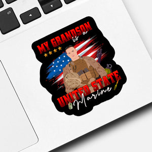 Marine Grandson Sticker designs customize for a personal touch