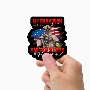 Marine Grandson Stickers Personalized