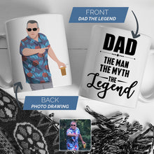 Load image into Gallery viewer, Dad the Man the Myth the Legend Mug Personalized
