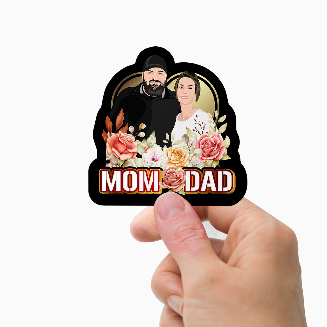 Mom Dad  Stickers Personalized