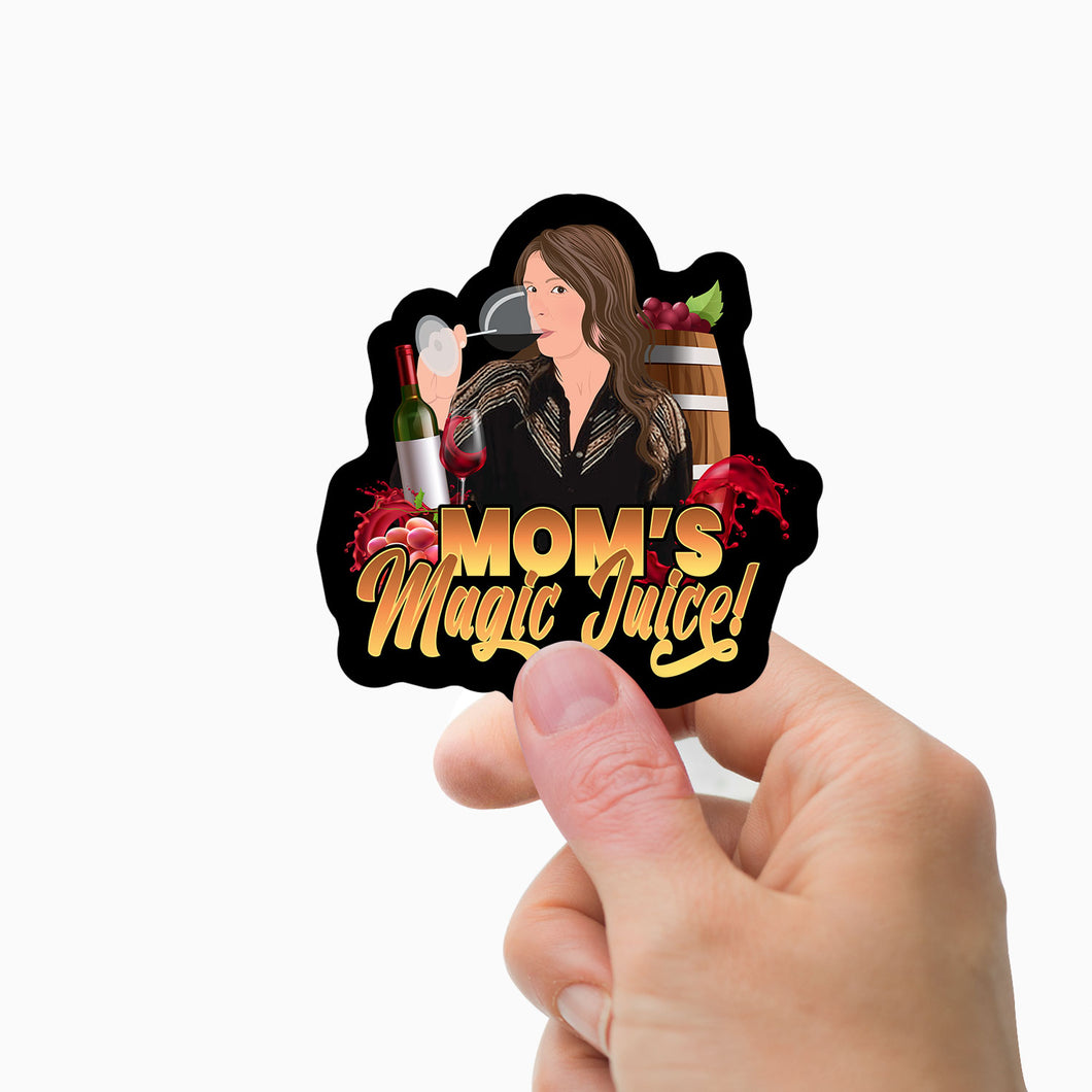 Mom and Wine Stickers Personalized