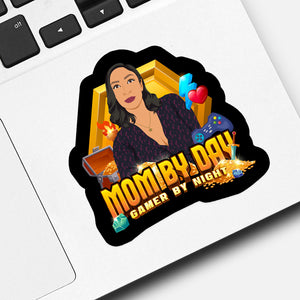 Mom by Day Gamer by Night Sticker designs customize for a personal touch