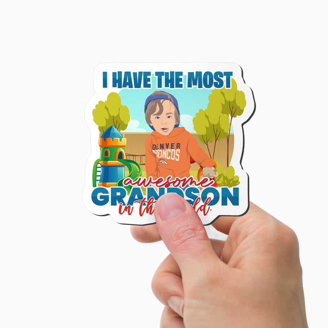 Most Awesome Grandson Magnet Personalized