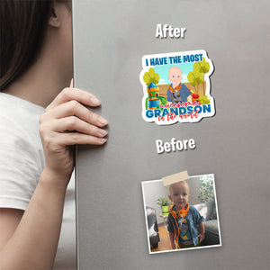 Most Awesome Grandson Magnet designs customize for a personal touch