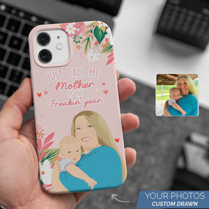 Mother of the Year custom phone case personalized