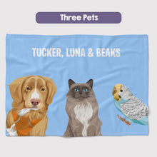 Load image into Gallery viewer, Custom Multiple Pets Blanket
