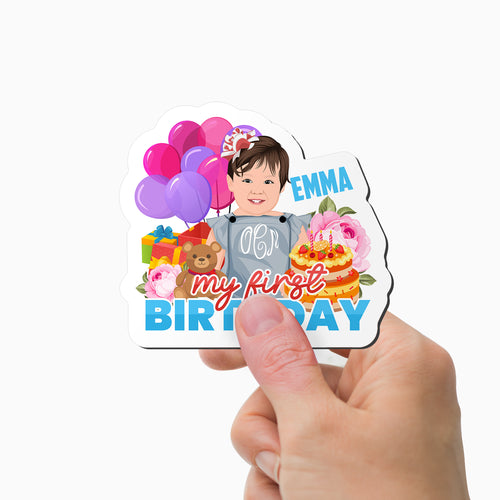 My First Birthday Magnet Personalized