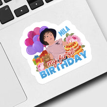 Load image into Gallery viewer, My First Birthday Sticker designs customize for a personal touch
