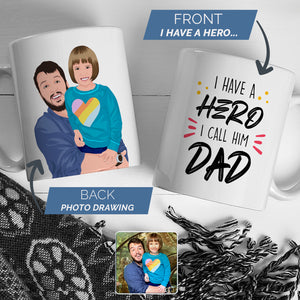 My Hero Dad Coffee Mug Best Personalized Gift