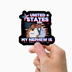 My nephew is in the navy custom  Stickers Personalized
