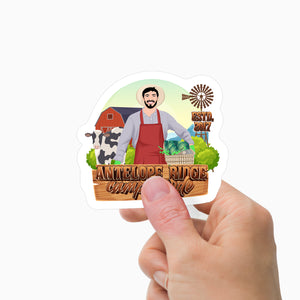 Name of Ranch Stickers Personalized