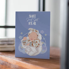 Load image into Gallery viewer, New Baby Card Sticker designs customize for a personal touch
